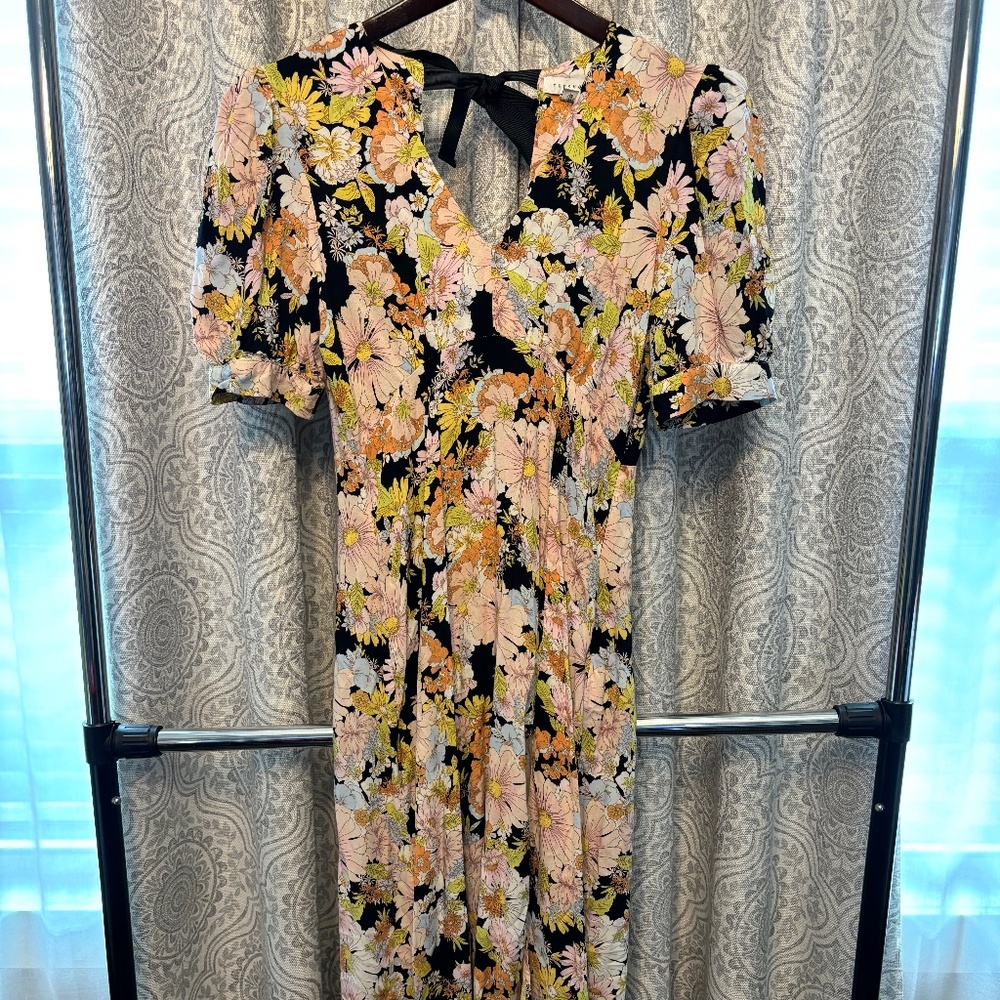 Topshop Women's Yellow and Orange Dress